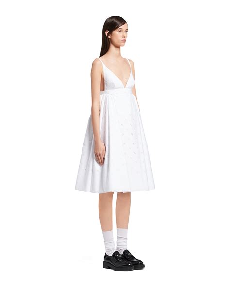 prada long white dress|prada pleated dress.